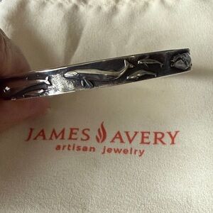 James Avery Retired Sterling Silver Whale Bangle